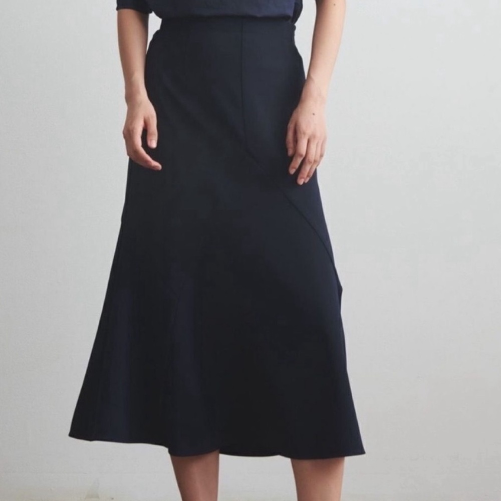 Thakoon High Waisted Slip Skirt, Midnight Navy, 4